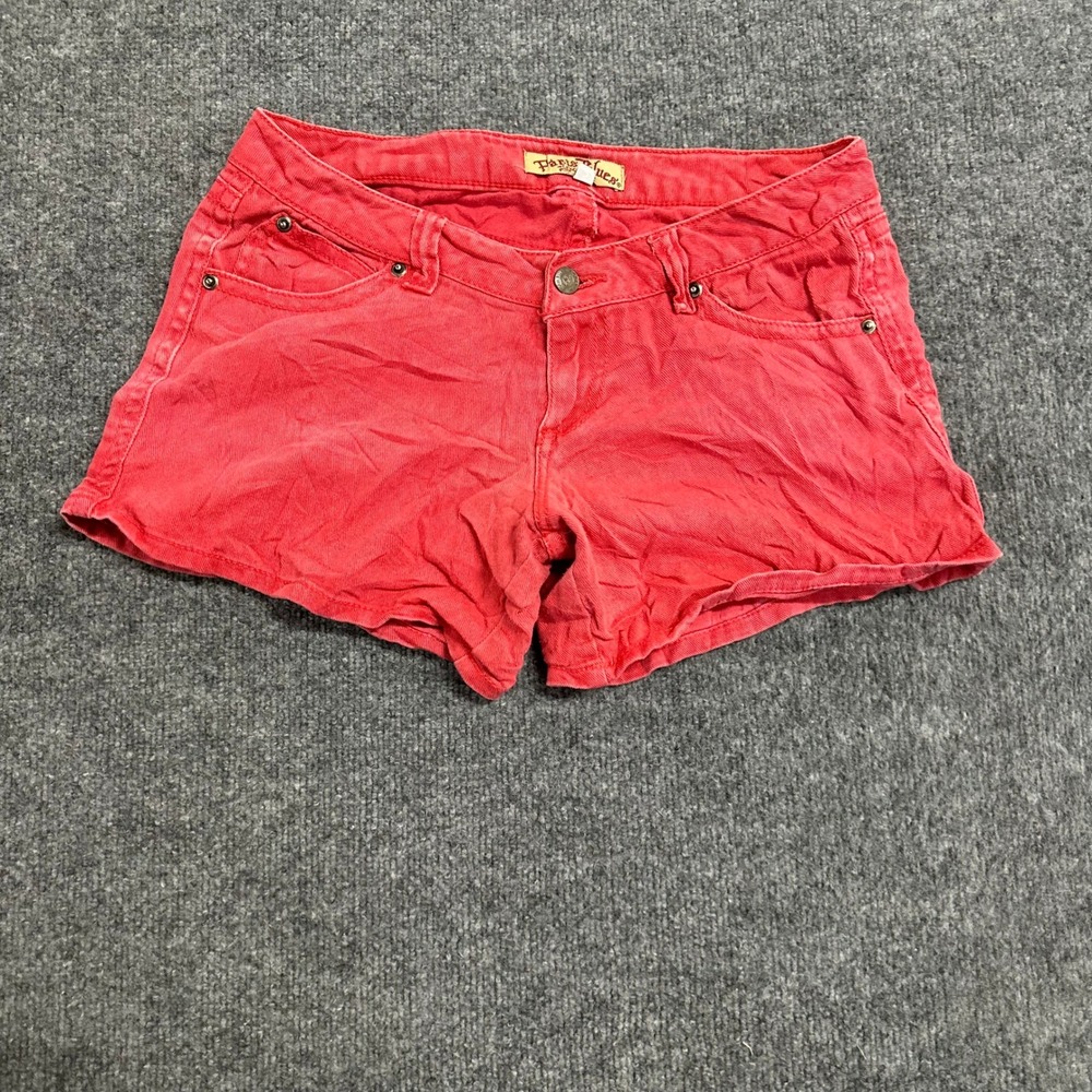 Paris Blues Shorts Womens Size 5 Red Corduroy Low Rise Mini Casual Summer 6535